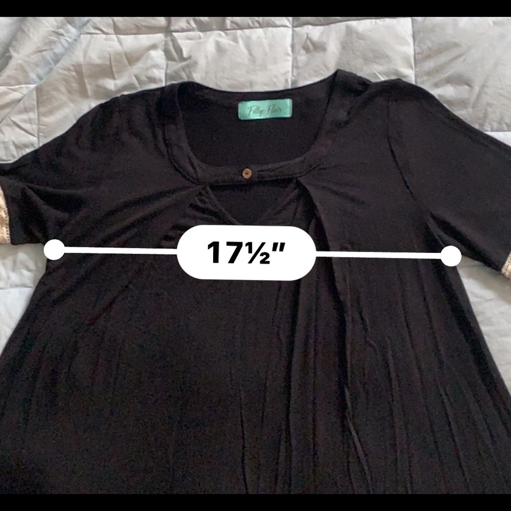 Filly Flair Black Keyhole Detail Top Lace Sleeve - Picture 6 of 8